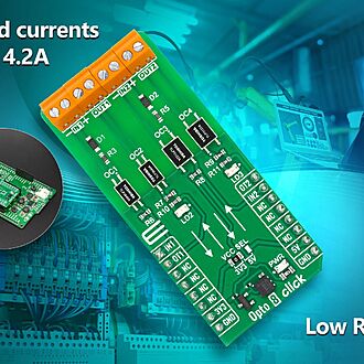 Toshiba’s TLP3640A and TLP3122A photorelays can now be evaluated using the Opto 8 Click Board™ from MikroElektronika